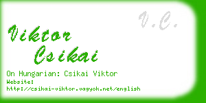 viktor csikai business card